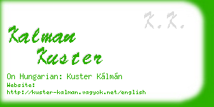 kalman kuster business card